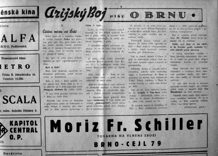 Časopis „Árijský boj“.  Uloženo v Moravské zemské knihovně. Foto © Michal Konečný